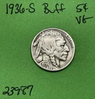 1936 S Buffalo 🦬 Indian Head Nickel 5c Vg Very Good