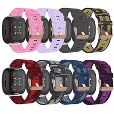 Correa de reloj de lona tejida correa de reloj accesorios de reloj para Fitbit Versa3/Versa4