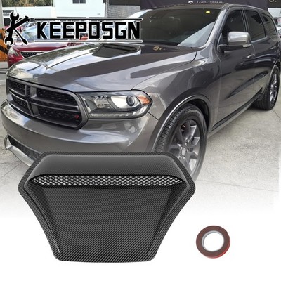 For Dodge Durango CARBON FIBER Hood Scoop Vents Cover Air Flow Intake Decorative