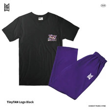 BTS X TINYTAN PYJAMA SET LOGO BLACK - SIZE 1