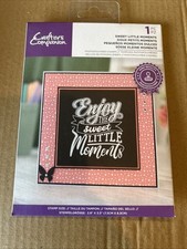 Crafters Companion Sweet Little Moments Chalkboard Phrase Photopolymer Stamp New