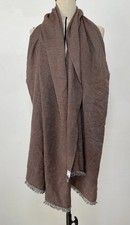CLASSIC UNBRANDED women s Cashmere Blend Pashmina Scarf In Brown HANDMADE83"/28"