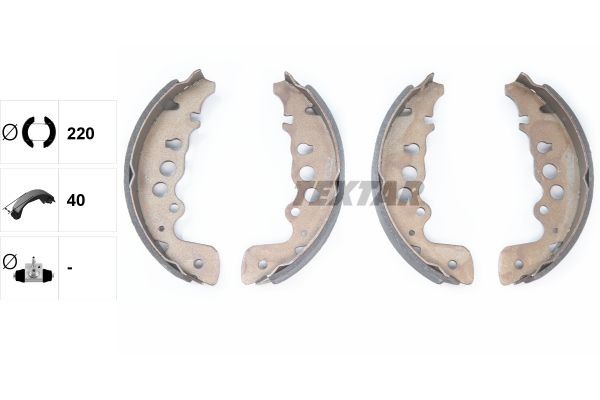 Bremsbackensatz Hinten Textar 91057600 FÜR Suzuki TrommelbremsbelÄGe-image