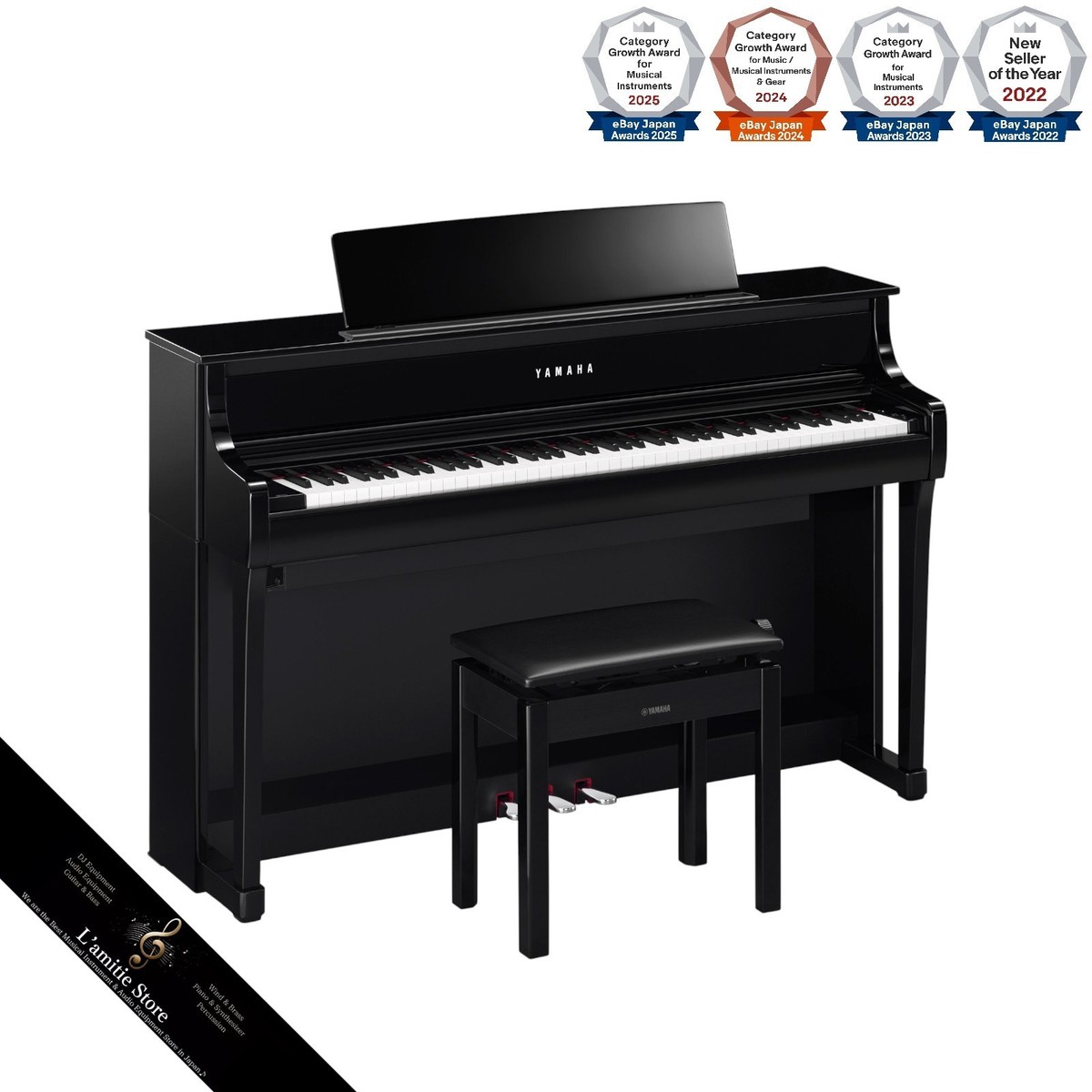 YAMAHA Clavinova デジタルピアノ 88鍵 黒 YAMAHA CLP-875PE Digital Piano Clavinova 88 Keys Black Mirror