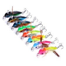 8pcs Bionic Wasp Insect Bait Fly Fishing Lure Topwater Trout Tackle 4.5cm/3.5g