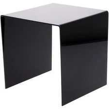 Plymor Black Acrylic Square Display Riser, 7" H x 7" W x 7" D (1/8" thick)