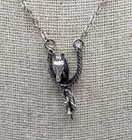 Vintage Sterling Silver Horse Head Western Star Spur Necklace 16.5"