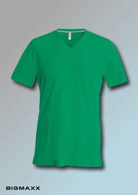 Kariban Herren Kurzarm T-Shirt mit V-Ausschnitt V-Neck in 19 Farben Gr S bis 4XL