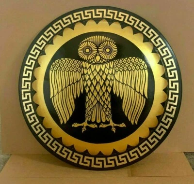 Mittelalterlicher Schild Athenische Eule Authentischer griechischer Schild - Bild 1 von 4
