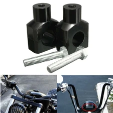 Black 1" Handlebar Risers Clamp for Honda Shadow Aero Phantom VLX 600 750 1100