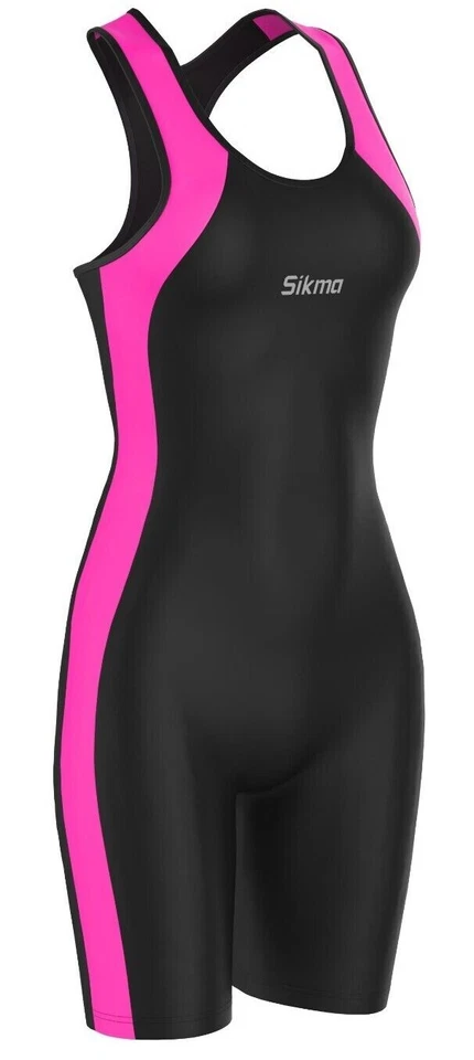 One Pieces Women Boyleg Sports Swimwear Bra with Support cups Swimming Costumes - Image 3 of 4