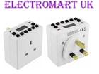 PLUG IN DIGITAL LCD TIME TIMER SWITCH 24 HOUR 7 DAY MAINS 13A