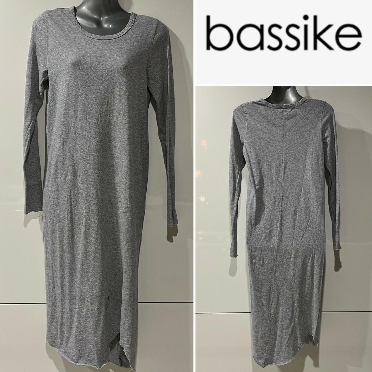 bassike long sleeve dress Asymmetric Sleeve Longline Dress BASSIKE