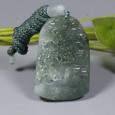 Certified Green 100 Natural A Jade Jadeite Pendant Landscape       1967