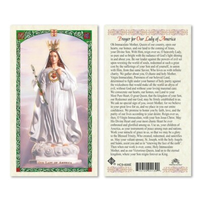 Our Lady of America - Paperstock Holy Card 606ENL