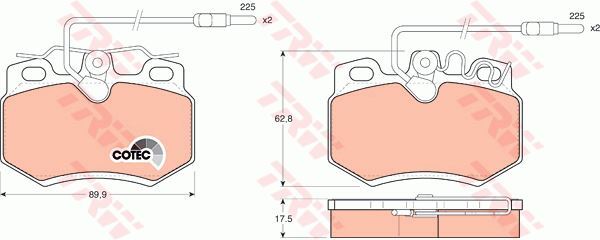 Plaquettes de frein Peugeot 607 2.2 HDi sans sifflement pour disques avant