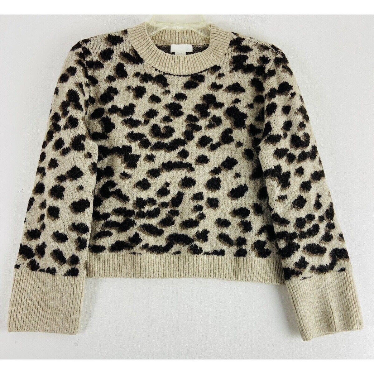 Beige Leo Print Sweatshirt H&m Pullover Leo Print Motif-detail