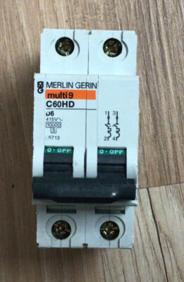 MERLIN GERIN SCHNEIDER MULTI9 C60HD SCHUTZSCHALTER ZWEIPOLIG 6A 25713