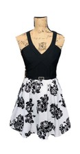 Crystal Doll Sleeveless Floral-Print Prom Cocktail Dress Size 9