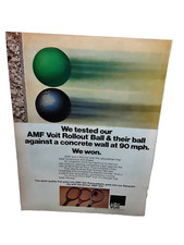 Vintage 1977 Print Ad AMF Voit Rollout Ball Racquet Ball Original 1970s