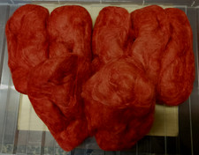 7 X 50g BALLS  LUXURY  MOHAIR  HAND / MACHINE  KNITTING  YARN  DARK  RED  350g