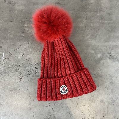 Moncler Red Women's Beanie UK