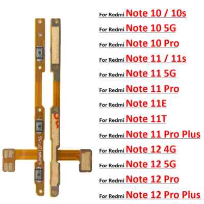 For Xiaomi Redmi Note 10 11s 11E 11T 12 Pro Plus New On Off Power Volume Button 
