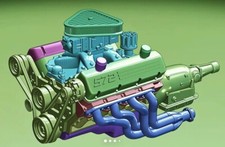 1/24 Scale Resin 3D Chevy 572 Engine Kit