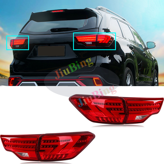 4pcs Rear Tail Light LED Brake Lamp Trunk Light For Toyota Highlander