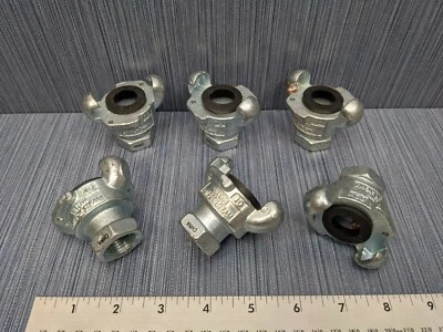 Lot of 6 Dixon Air King AM3 1/2" NPT Female Coupler Iron & 6 Cotter Pins