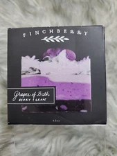 FinchBerry Vegan Artisan Soap 4.5 oz Food Grade Grapes of Bath Berry & Grape