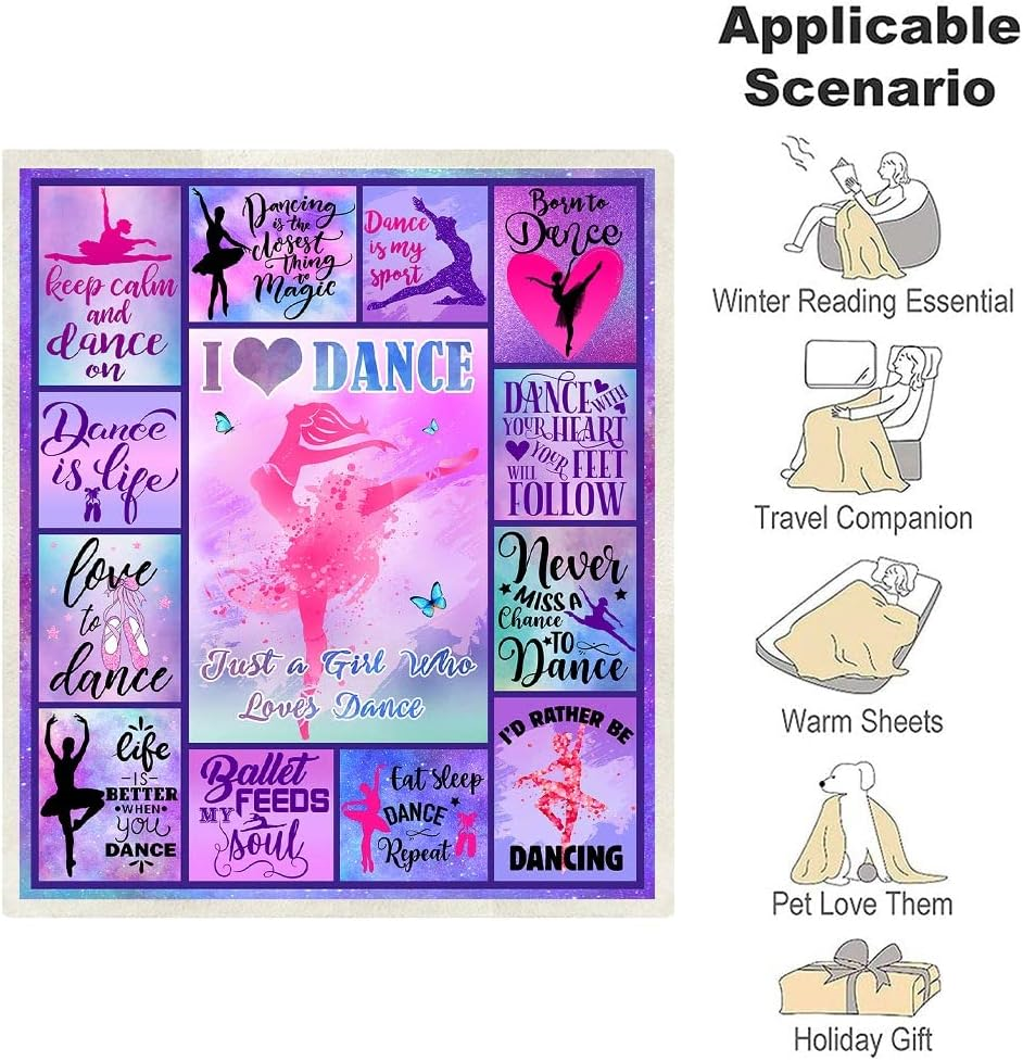 Dancer Gifts Blanket Dance Gifts for Girls Dance Recital Gifts for
