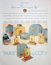 Original 1938 Vintage Health & Beauty Ad: Ft. "Paris" by Coty #Perfume