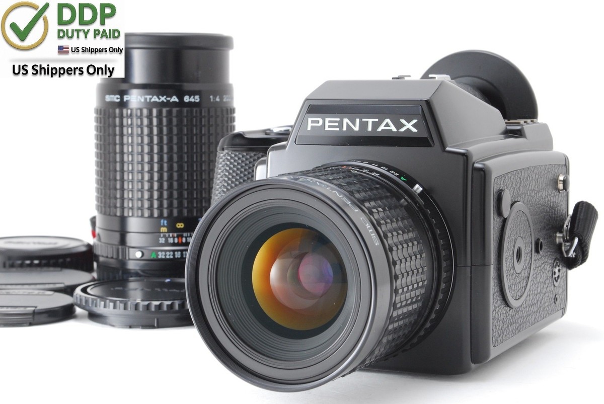 2Lens [ MINT ] Pentax 645 Film Camera SMC A 45mm f2.8 + 200mm f4