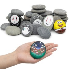 40 Pcs Large Rocks for Painting 25pcs 2-3 15pcs 3-4 River Rocks for Paint...