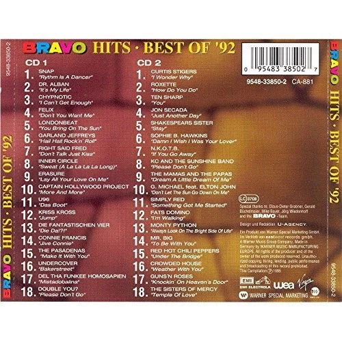 Bravo Hits-Best of 92 [2 CD] - Bild 2 von 2