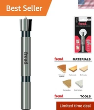 1/2-Inch Forstner Drill Bit with 1/4-Inch Shank for Smooth Flat-Bottom Holes