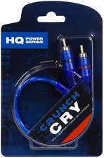 CRUNCH RCA PHONO Y SPLITTER CABLE 2 MALE to 1 x FEMALE CAR AMP SUB LEAD !