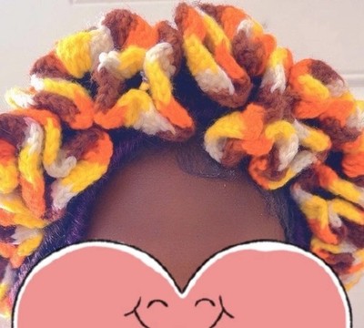 Handmade Crochet Multicolor Turban Hat for Women Acrylic Yarn Stretch