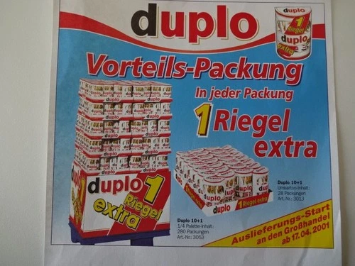 Advertising Ferrero 2001 / Duplo - Value Pack - Item No.3013