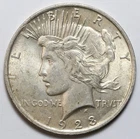 1923 $1 Peace Silver Dollar Uncirculated - RAW - Great Luster / Lightly Toned