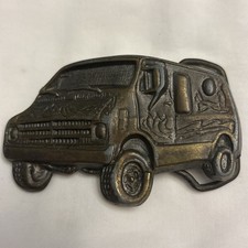 Vintage Dodge Van Metal Belt Buckle 1970  s Travel Retro Hippie