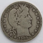 VG+ 1909 D  Barber Quarter