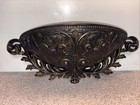 VTG Lg Burwood Gold Black Wall Pocket Planter 23”x9”x7” Gothic Regency Italiante — photo 1