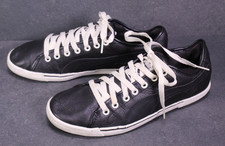 Puma Benecio Unisex Sportschuhe Sneaker Gr. 40,5 Leder schwarz weiß SB1694 