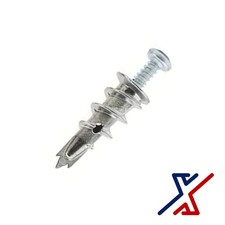 1 1/4" Long Zinc Alloy Drywall Anchor w/ 1 1/2" Screw by X1 Tools