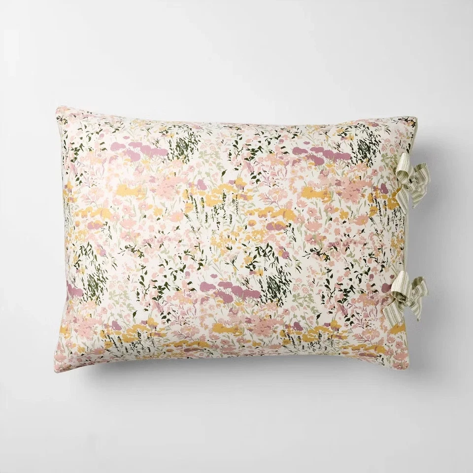 Reversible Floral and Stripe Comforter Twin/Twin Extra Long Set - Threshold NWT - Image 4 of 4