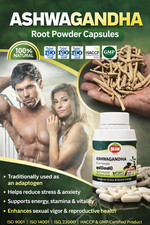 Ashwagandha root powder / Withania somnifera / 400mg capsules / 100 natural