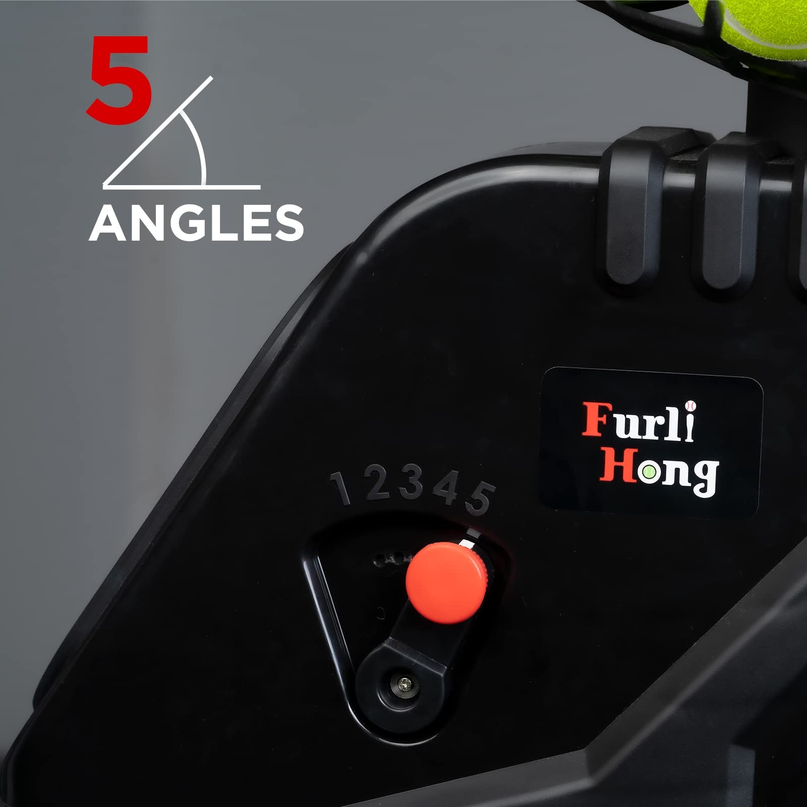 3809BH Tennis Ball Machine, Max 30 MPH, Adjustable Launching Angle and Interv