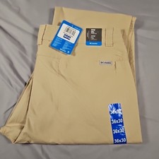 Columbia Men s Straight Leg Active Fit Pant Ancient Fossil Tan Size 36x30 NWT